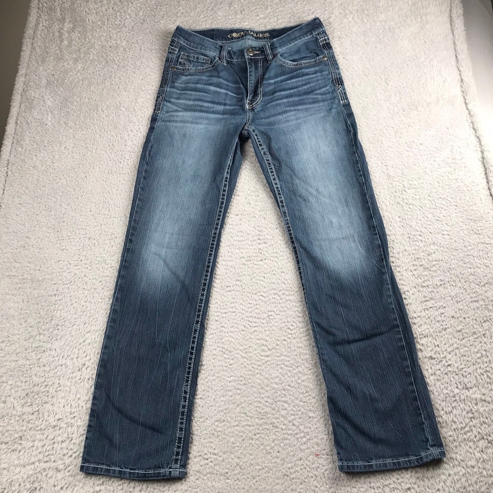 Cody James Straight Leg Jeans Mens 32 (32x31) Blue Medium Wash Contrast Stitch